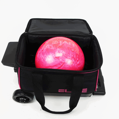 ELITE Basic Single Roller Pink Bowling Bag for Women & Men - Lightweight & Durable Bowling Accessories for League Play, Practice & Travel