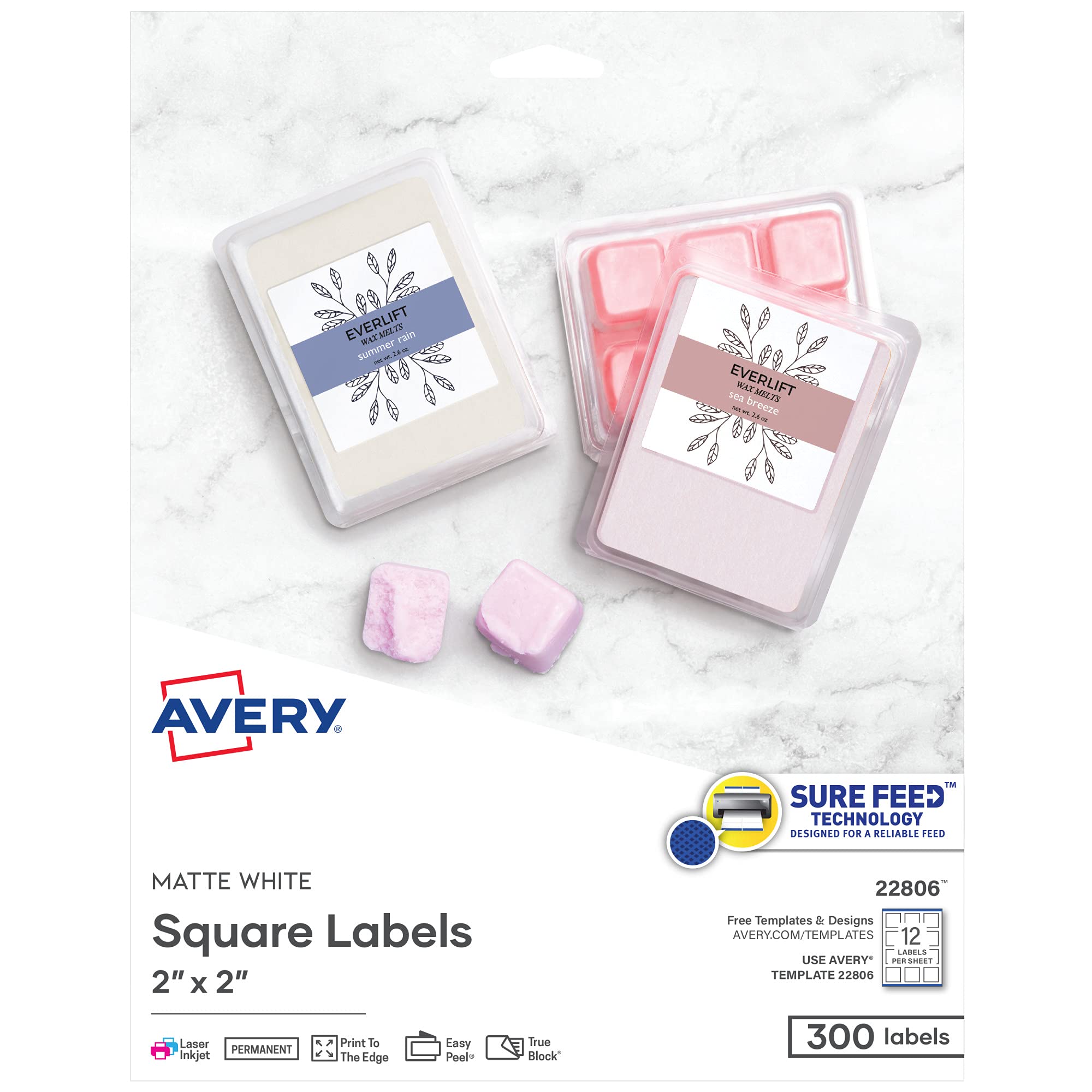 Avery 22806 Square Labels 2