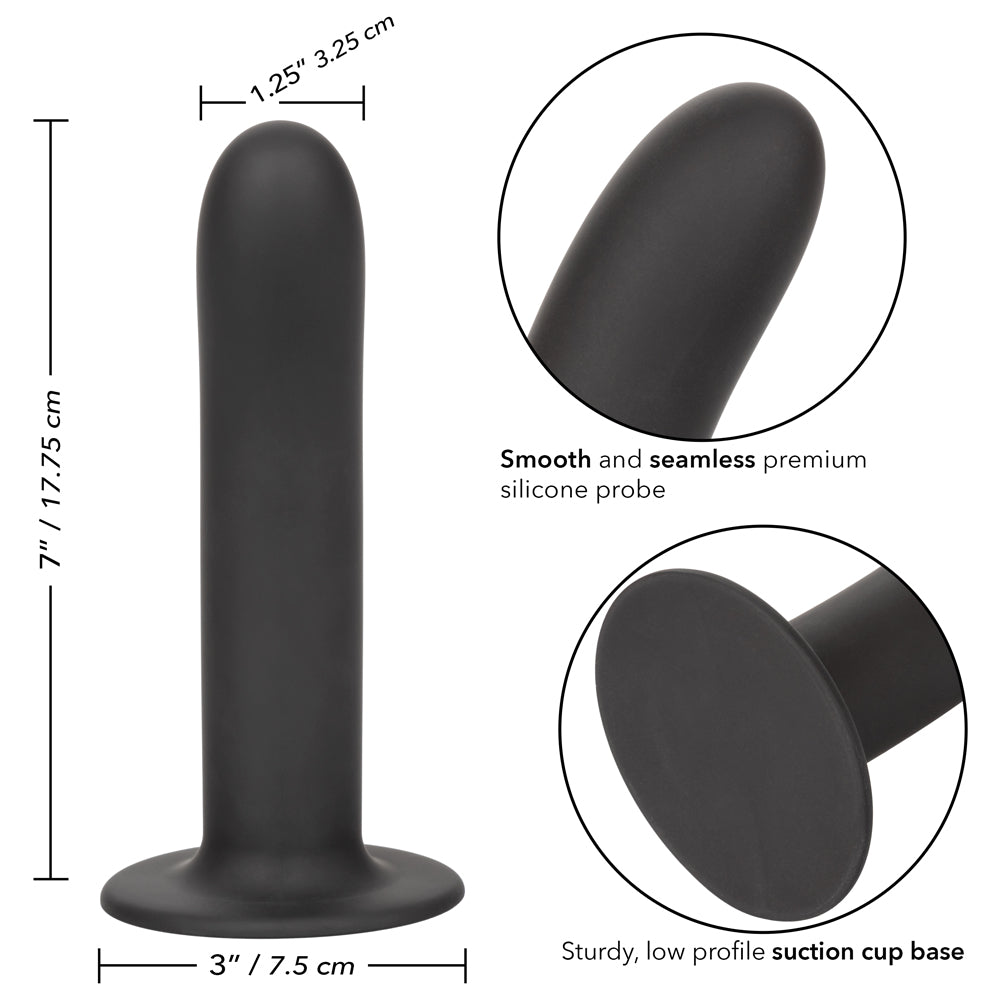 Boundless 7 Inch Smooth Silicone Dildo with Strong Suction Cup - Realistic Adult Toy for Solo Play, Couples & BDSM Exploration