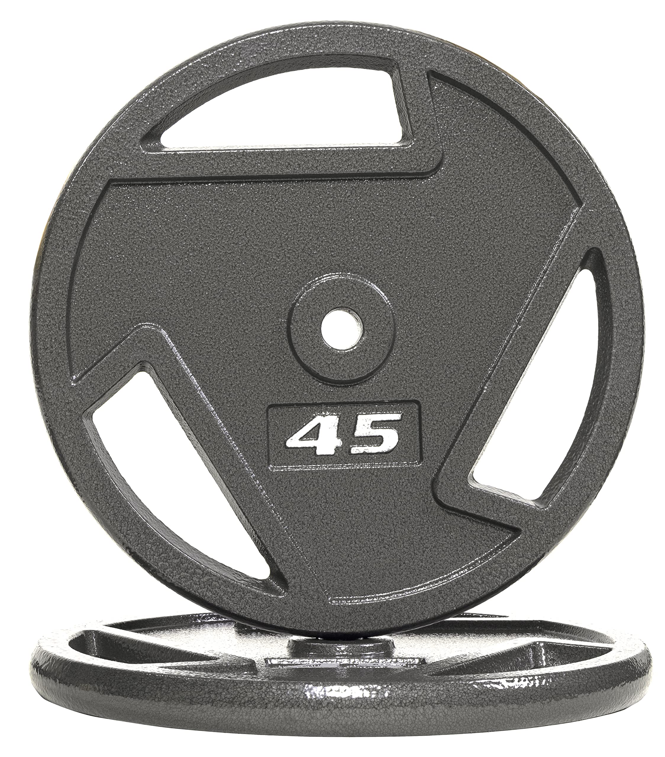 Signature Fitness 1-Inch Cast Iron Weight Plates - Standard Olympic Weight Plates for Strength Training, Weightlifting & CrossFit - Perfect for Home Gym, Commercial Gym & Powerlifting Workouts