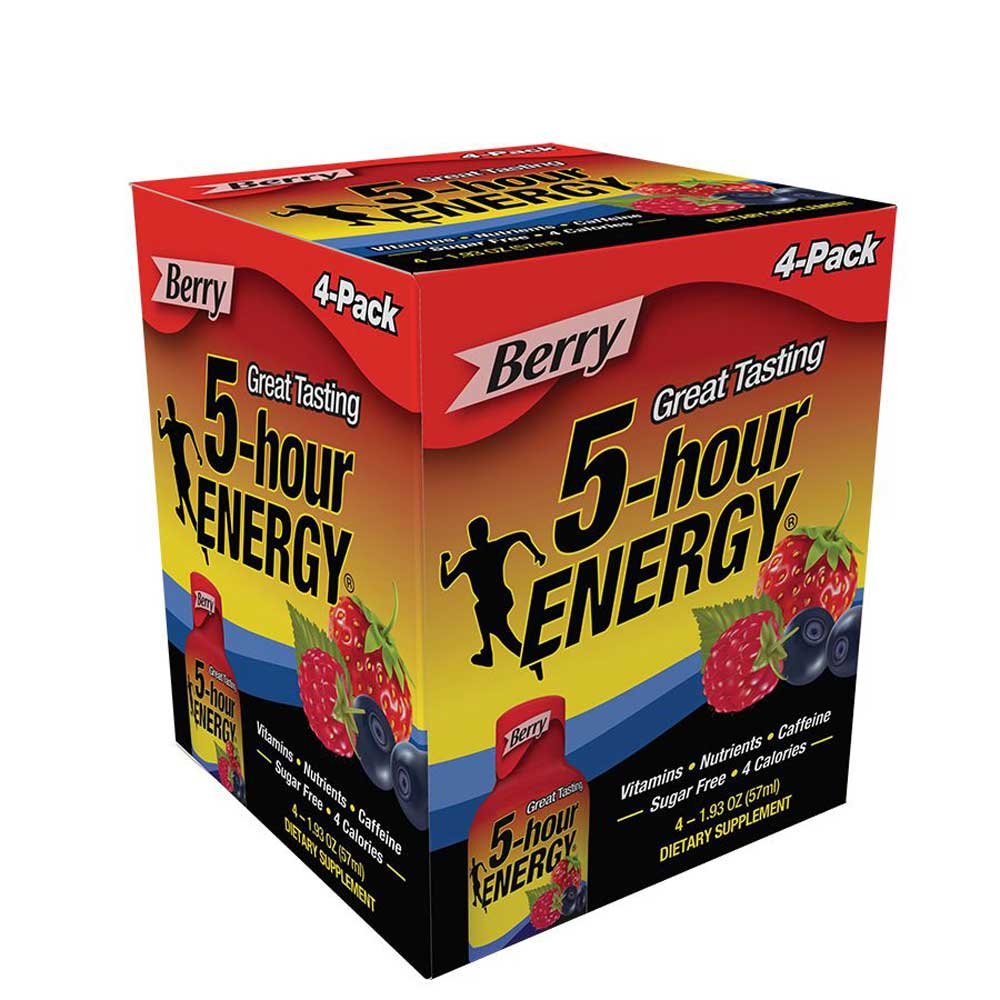 5 Hour Energy Berry Drink - 7.72 Fl Oz (48 Count Case) | Caffeinated Energy Booster for Workouts, Study & Long Drives | Sugar-Free Berry Flavor Energy Shot