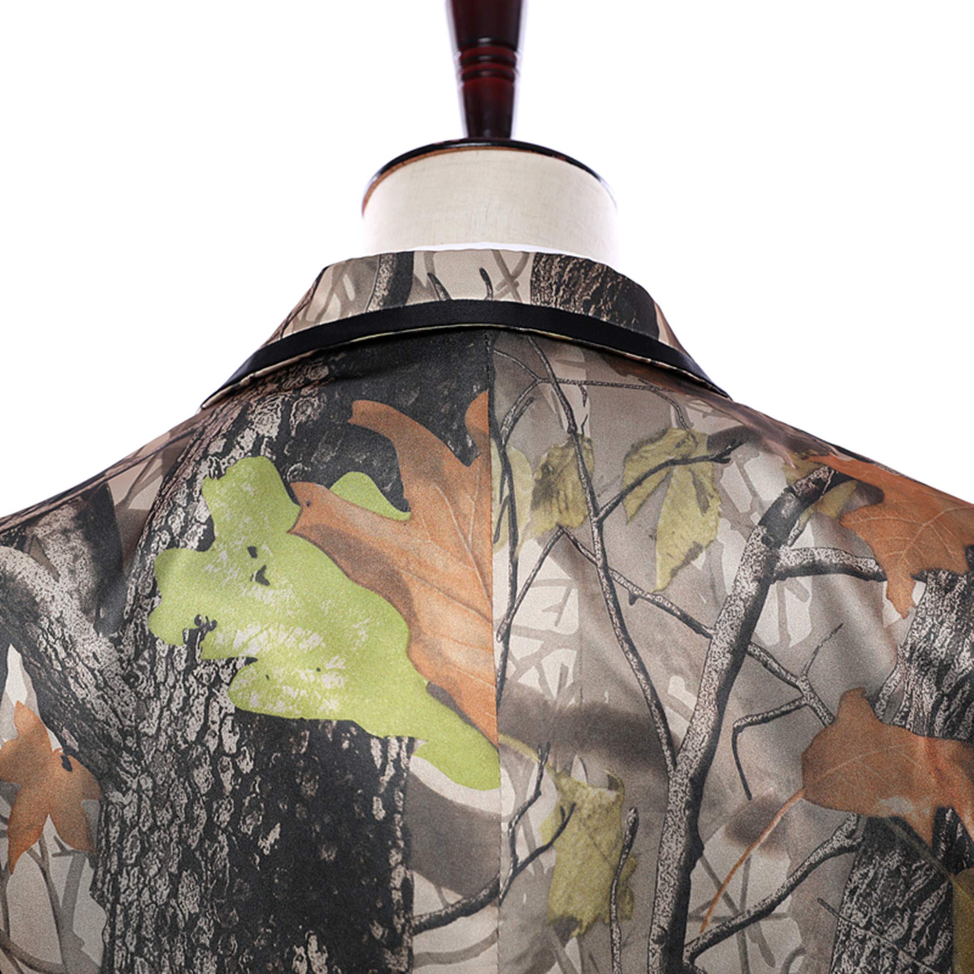 HBDesign Men's 3-Piece Camouflage Suit Set - 2 Button Jacket, Vest & Pants - Military Style Formal Wear for Weddings, Business Meetings and Special Occasions