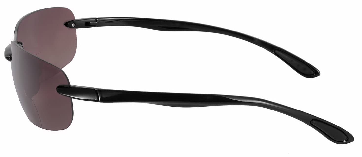 Lightweight Polarized Bifocal Reading Sunglasses - 2 Pack Sport Wrap Sunglasses for Men & Women | Perfect for Driving, Fishing & Outdoor Activities