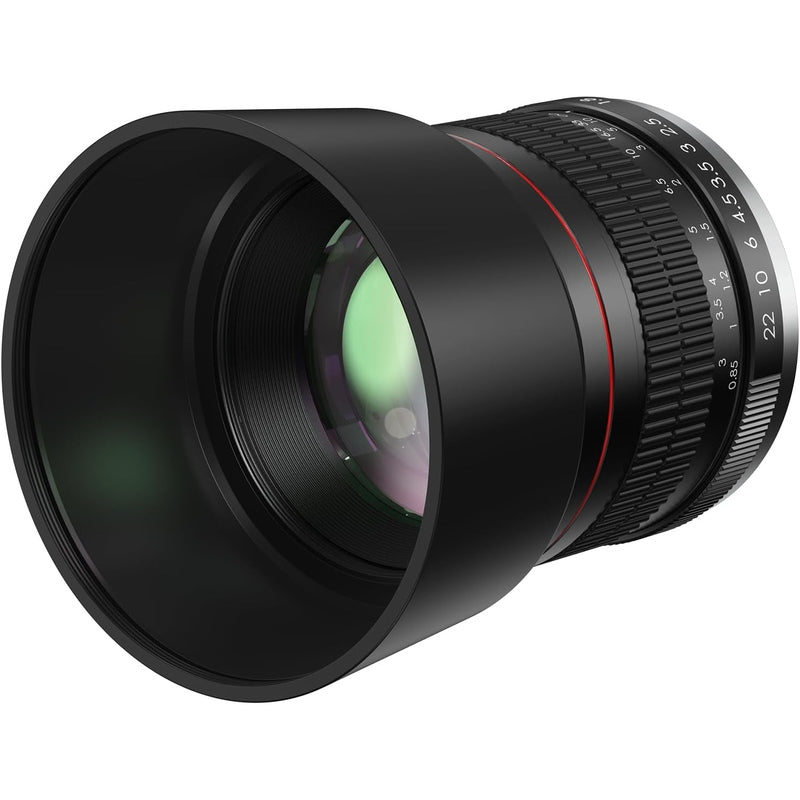 Lightdow EF 85mm f/1.8 Medium Telephoto Portrait Lens for Canon SLR Cameras - Perfect for Wedding, Portrait & Low Light Photography