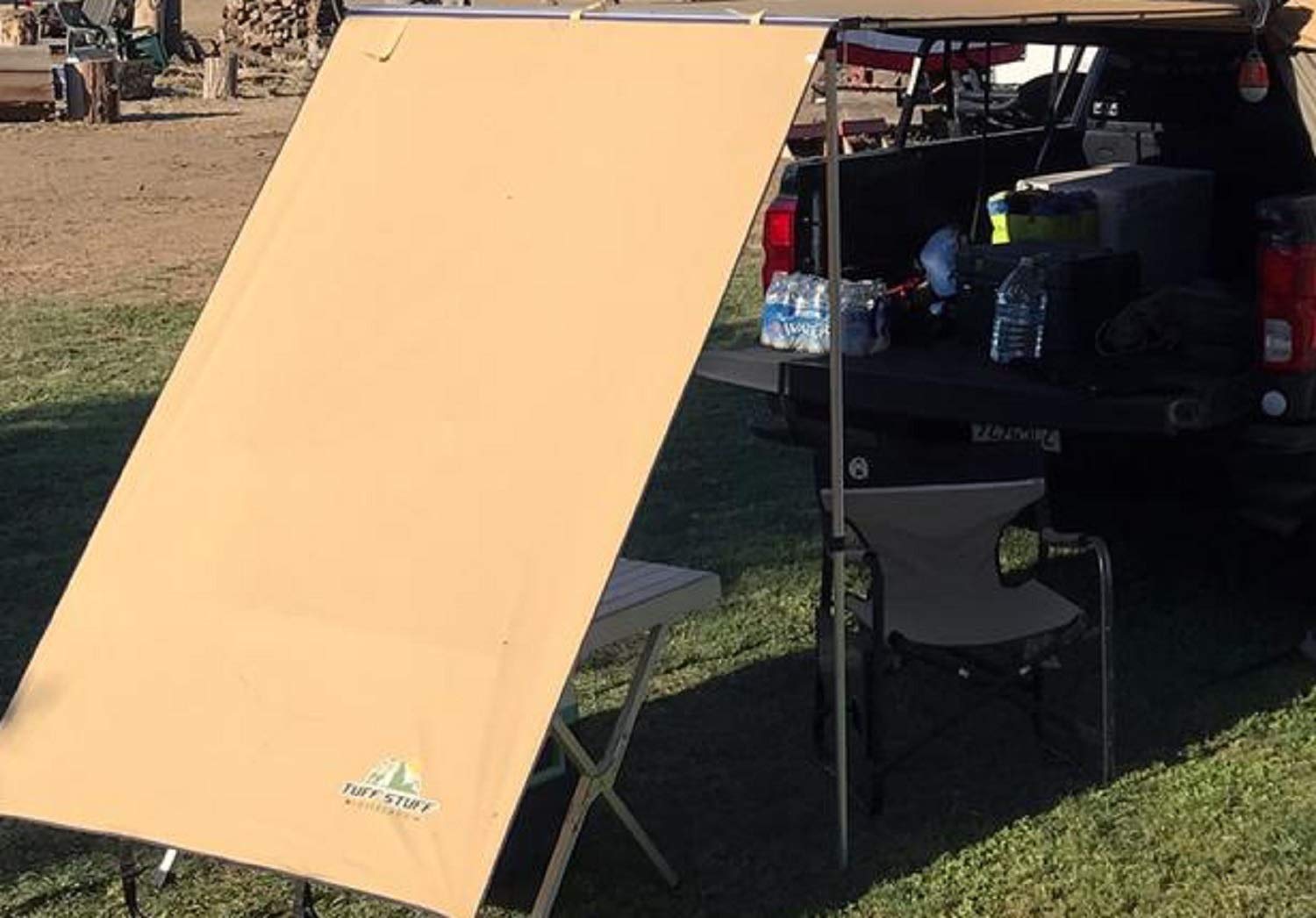 Tuff Stuff TS-AWN-RT-6.5 TS-AWN-SW-6.5 Roof Top & Shade Wall Awning - Heavy Duty Waterproof Outdoor Canopy for Camping, RV, and Patio Shelter