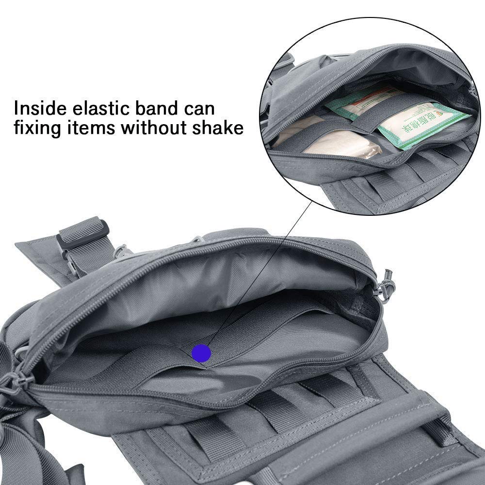 **Tactical Bungee Dog Leash - Adjustable Dog Backpack with Handle for Hiking, Running & Outdoor Adventures - Durable Saddle Bag for Active Dogs**