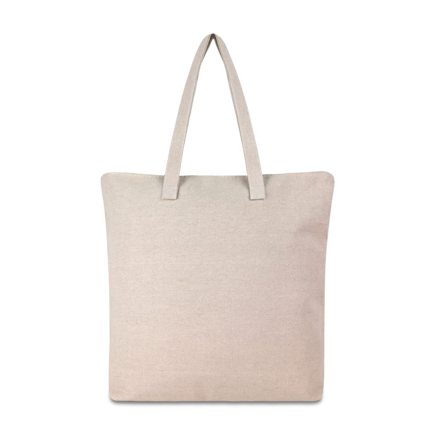NFI Essentials Zip-Top Tote Bag for Women - Foldable Reusable Shopping Bag with Shoulder Strap - Perfect for Groceries, Travel & Daily Use (Ideal for Work, Beach & Errands)