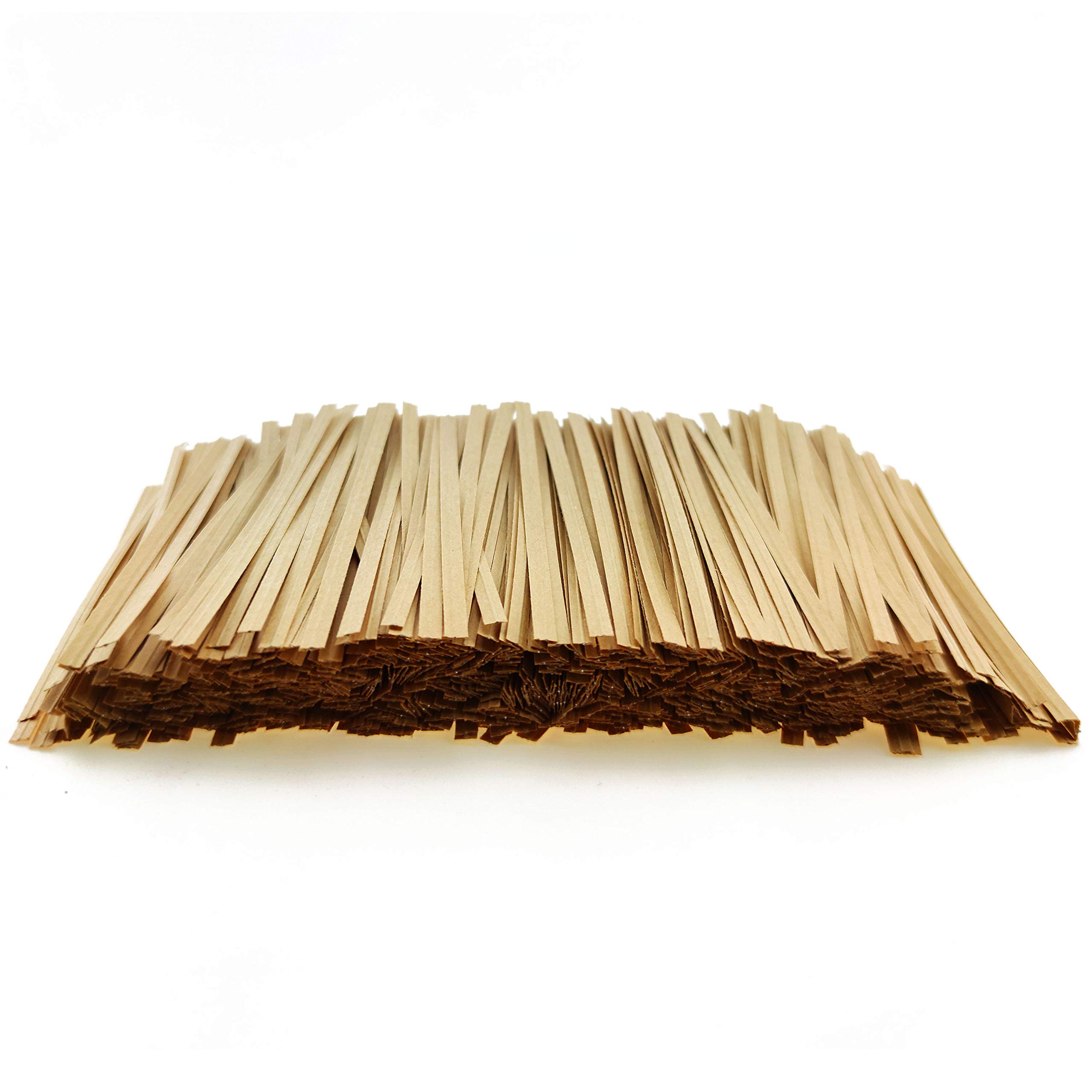 1000 Pcs 4 Inch Kraft Paper Twist Ties for Bakery Packaging, Candy Bags, Gift Wrapping - Eco-Friendly Food Safe Ties for Cookies, Bread, Cakes & Party Favors (Great for Home Baking, Coffee Shops & Retail Stores)