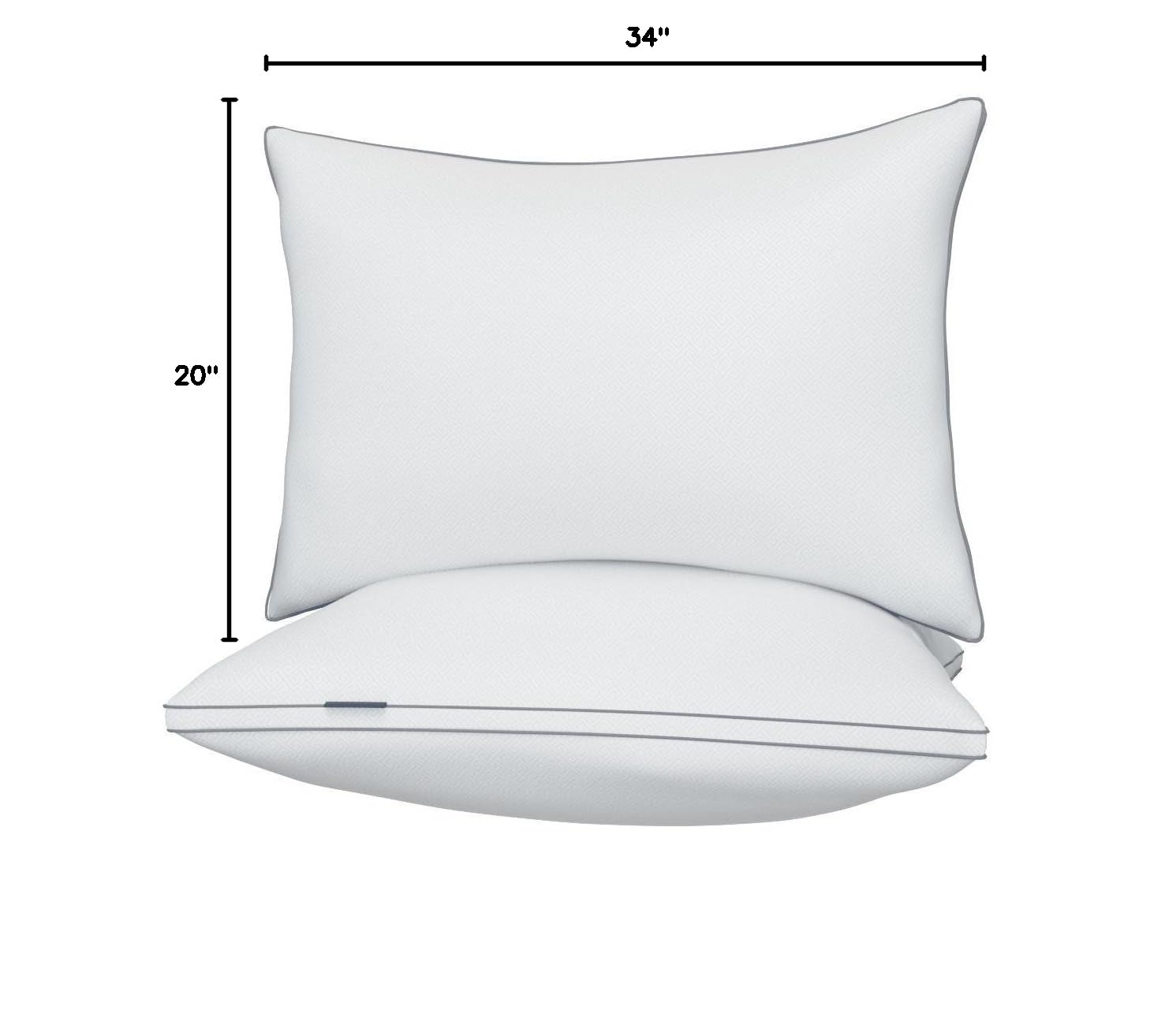 Viewstar King Size Pillows Set of 2 - Premium Hotel Quality Cooling Gusseted Pillows for Side, Back & Stomach Sleepers - Breathable & Supportive Bed Pillows for Ultimate Comfort - Perfect for Home, Hotel & Guest Room Use