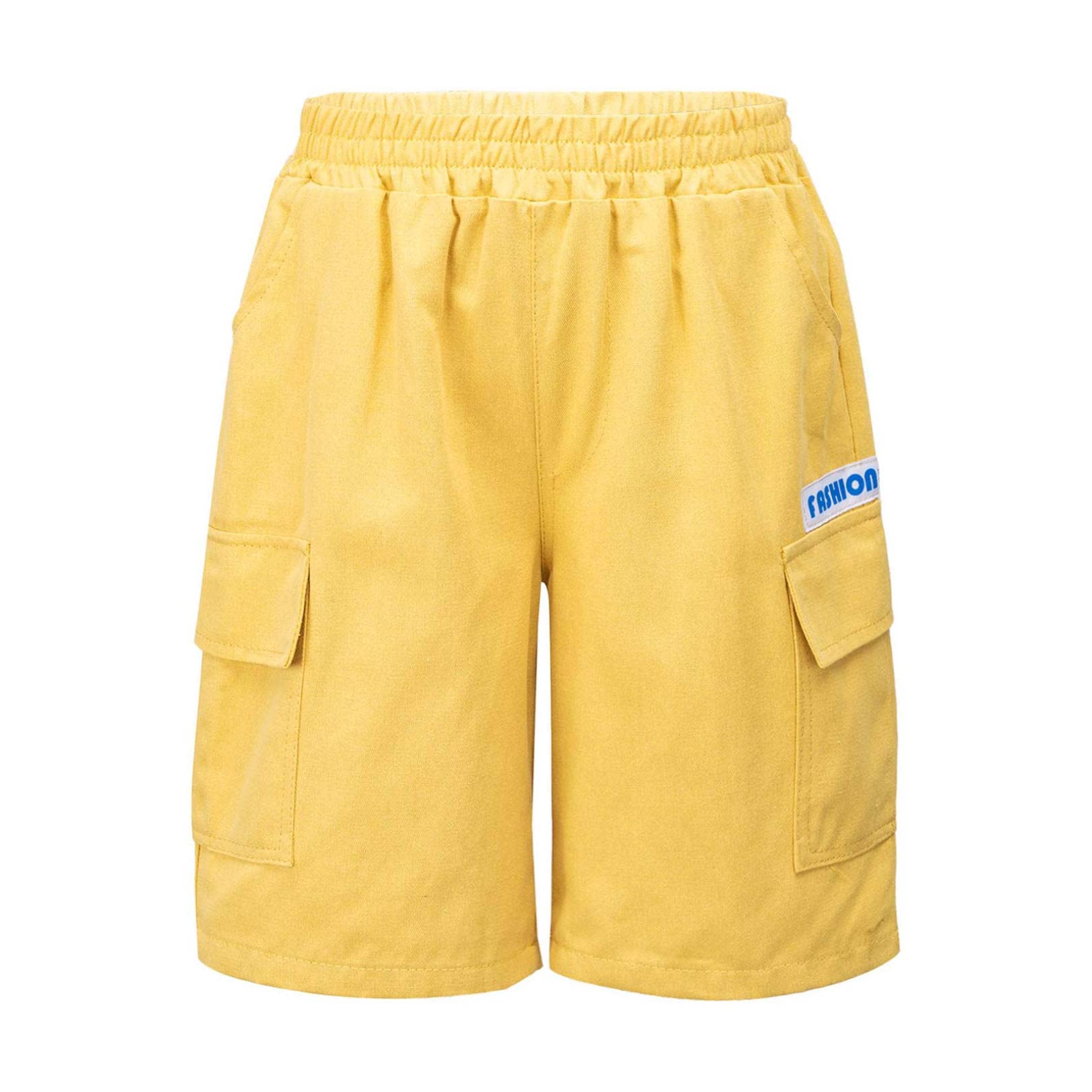 FEESHOW Boys' Cargo Shorts with Elastic Waist - Quick Dry Summer Shorts for Kids with Multiple Pockets - Perfect for Beach, Swimming, Outdoor Play and Casual Wear