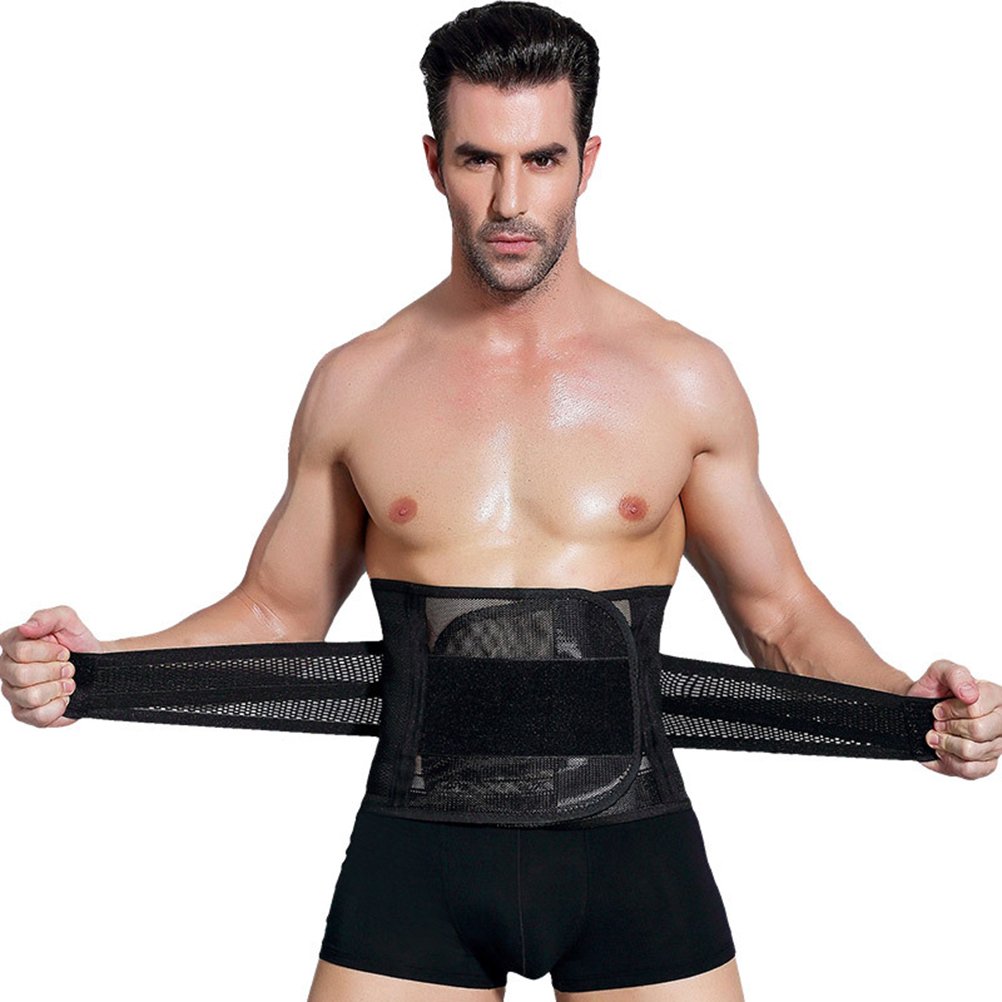 WINOMO Slimming Trimmer Waistband for Men & Women - Weight Loss Waist Belt, Calorie Burning, Belly Fat Reducer - Size L (Black) - Perfect for Workouts, Gym & Home Use