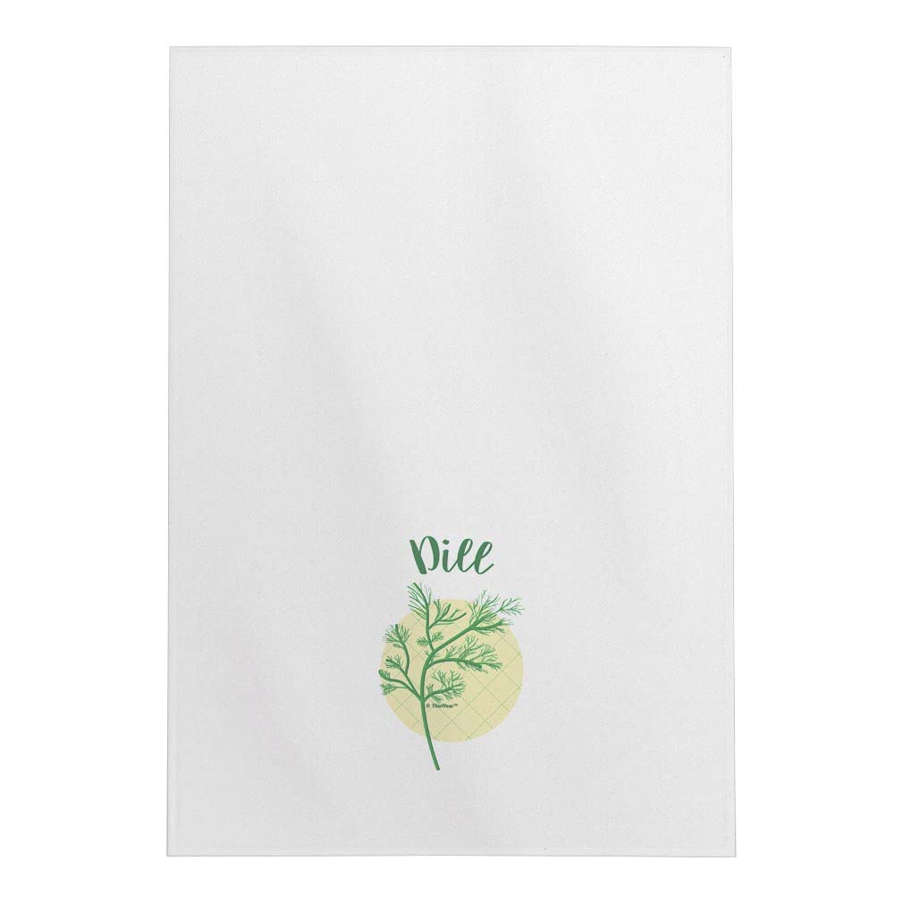ThisWear Dill Kitchen Towel - Cooking Herbs & Spices Accessory for Tea & Baking