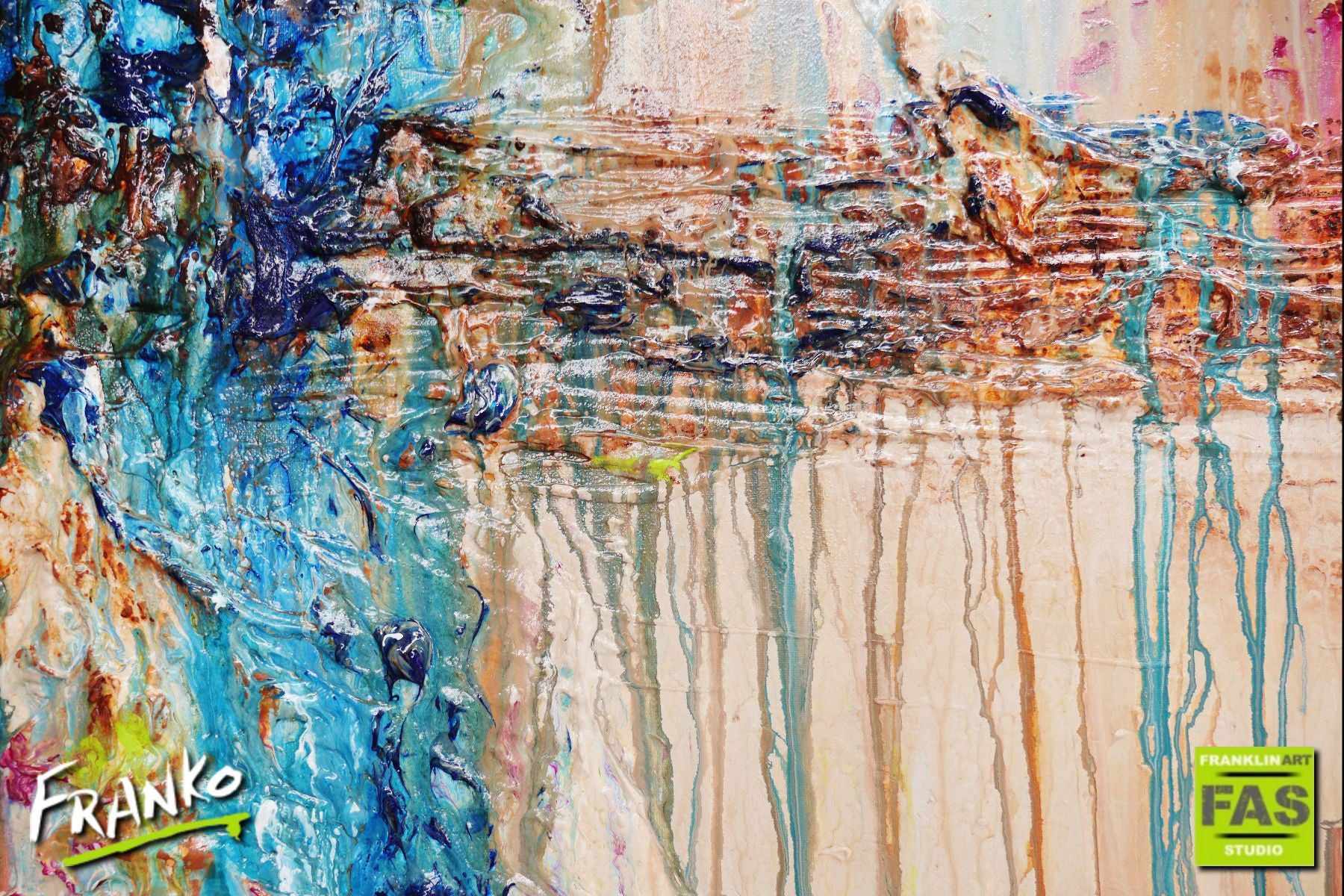 Brown Abstract Leather Pastels Painting 120cm x 150cm - Modern Wall Art for Living Room, Bedroom & Office Decor