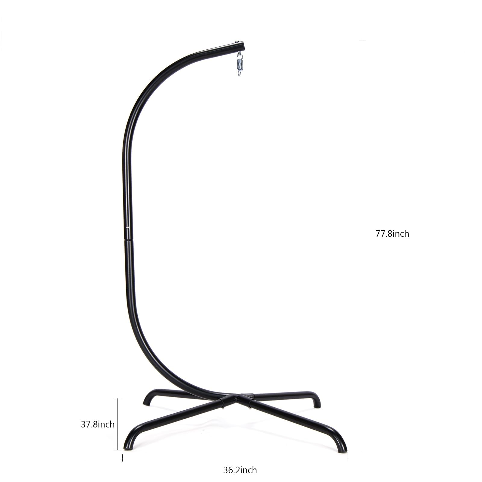 Heavy Duty Hanging Egg Chair Stand - Sturdy Hammock Swing Chair Stand for Indoor & Outdoor Use - Perfect for Bedroom, Patio, Garden Relaxation