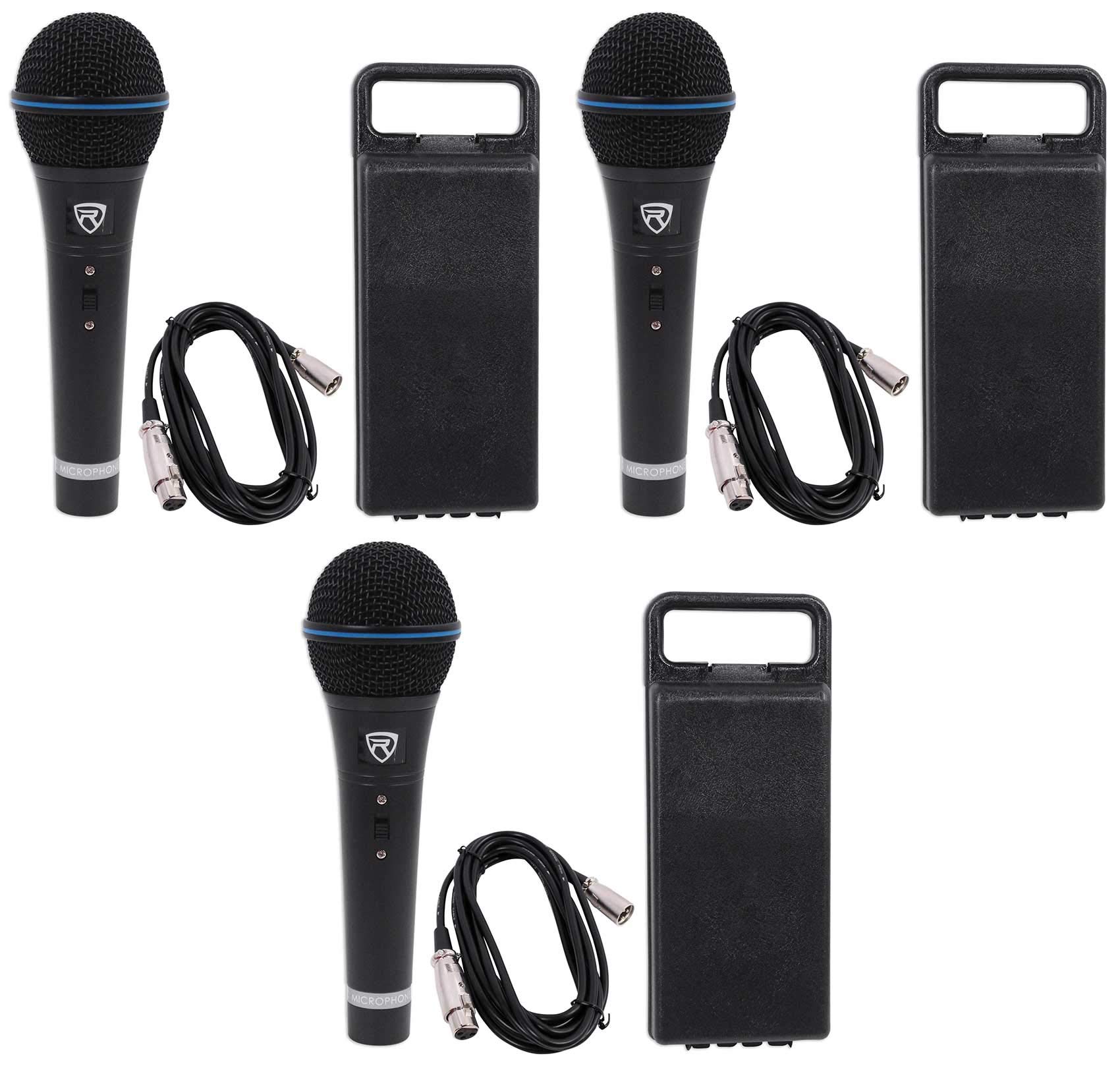 Rockville RMM-XLR Dynamic Cardioid Professional Metal Microphone with XLR Cable - Perfect for Podcasting, Live Streaming & Studio Recording