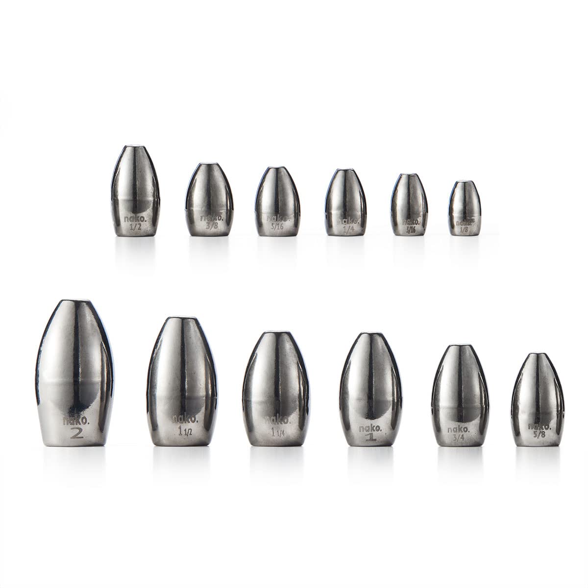 10 Pack Tungsten Flipping Weights Fishing Sinkers - Premium Bass Fishing Weights | Heavy Duty Buck Pack for Freshwater & Saltwater Fishing | Ideal for Flipping, Pitching and Carolina Rigging