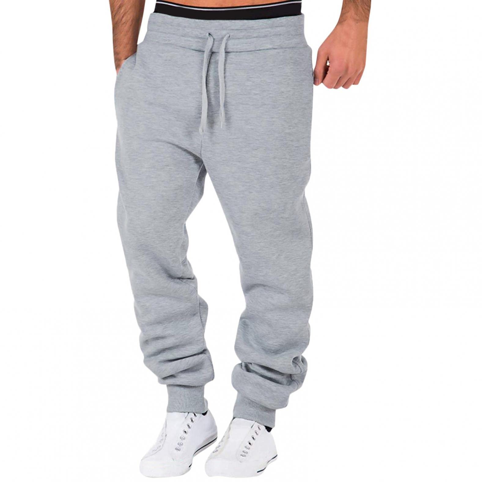 **Men's Slim Fit Jogger Sweatpants with Zipper Pockets - Breathable Mesh Gym Pants for Workout & Training - Perfect for Running, Yoga & Casual Wear**