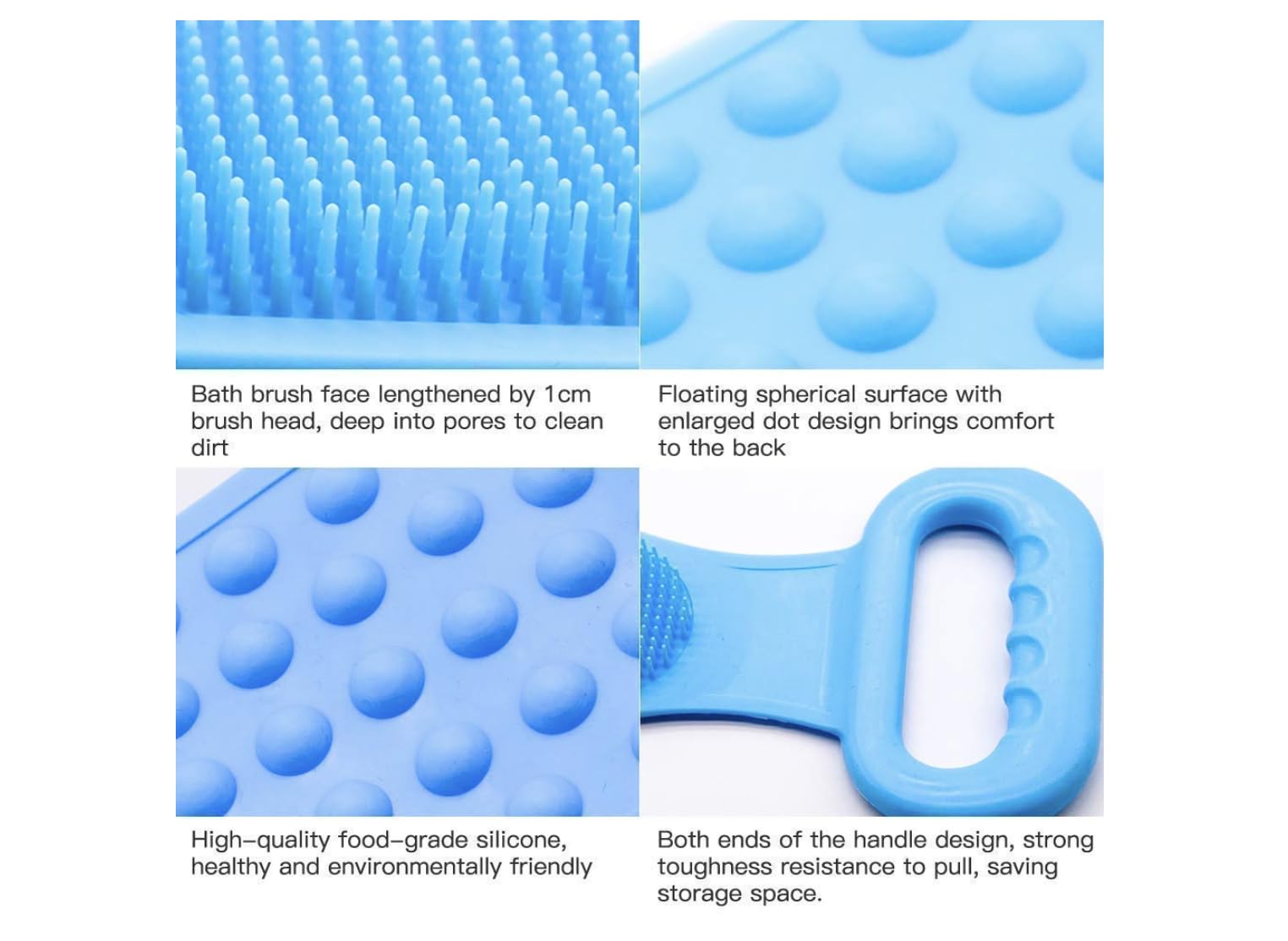 SBTs® 2-Pack Silicone Bath Brush Set with Shampoo Dispenser & Back Scrubber - Soft Body Cleaning Brush for Men, Women & Kids (Multi-Color) | Gentle Exfoliation & Massage for Shower, Bath & Spa Days