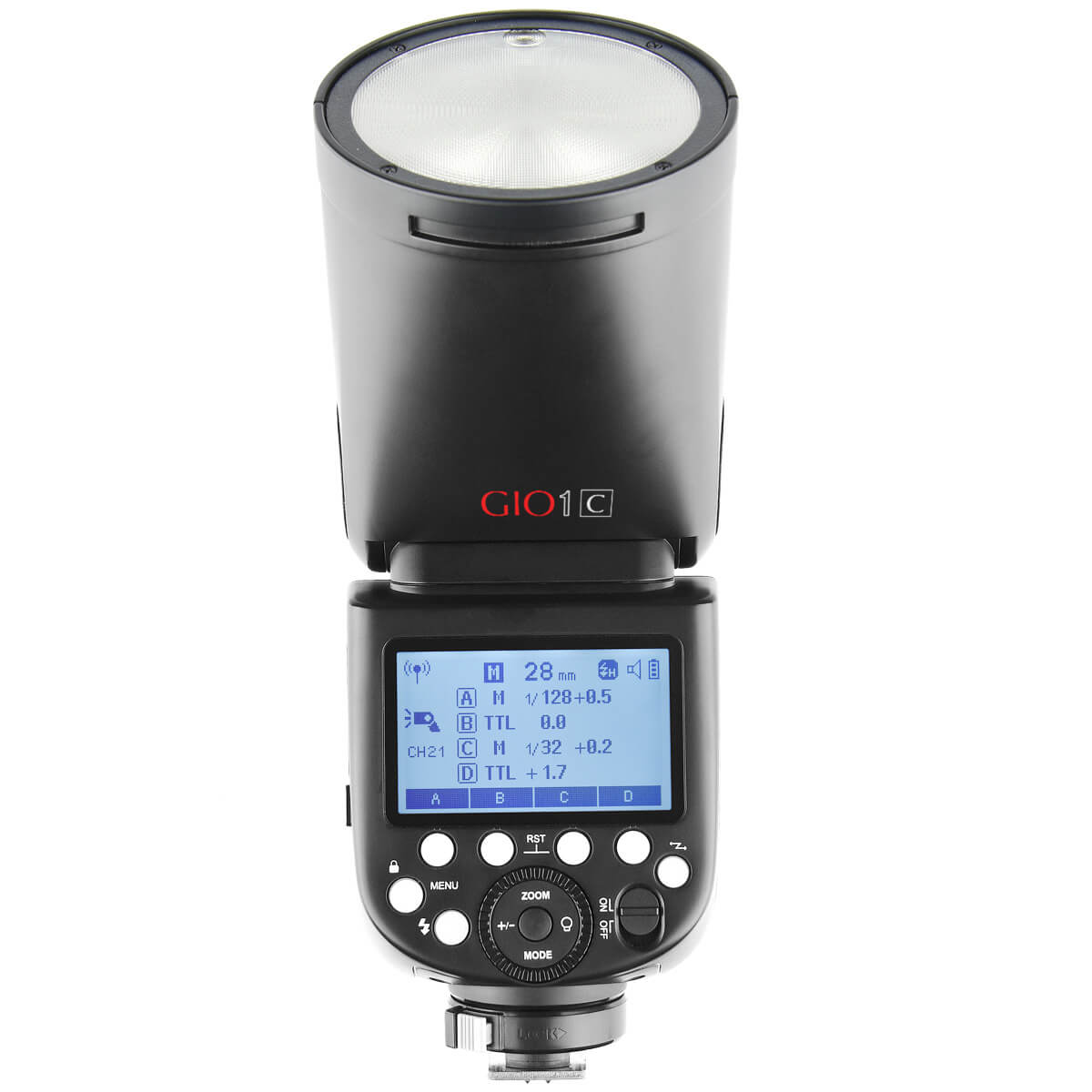 GIO1 (V1) 2.4GHz Round Head TTL & HSS Speedlite Flash with Rechargeable Battery - Compatible with DSLR & Mirrorless Cameras - Perfect for Portrait, Wedding & Event Photography