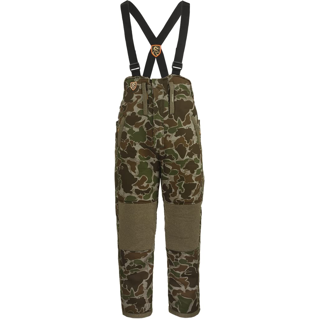 Drake Waterfowl Non-Typical Women's Silencer Bib with Agion Active XL - Waterproof Hunting Overalls in Old School Green, Size Large - Perfect for Cold Weather Waterfowl Hunting and Outdoor Adventures