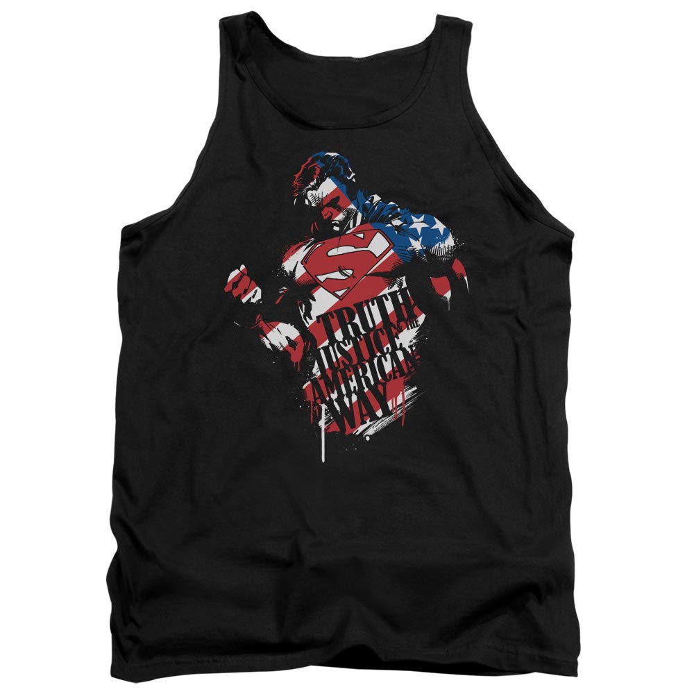 Superman The American Way Unisex Tank Top for Men & Women - Casual Graphic Tee for Superhero Fans, Comic Con & Summer Outfits