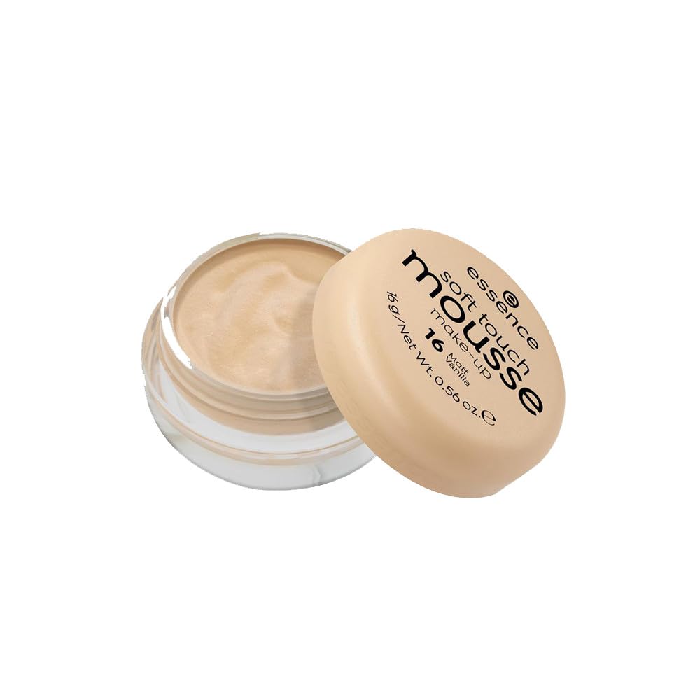 ESSENCE Soft Touch Mousse Foundation - 16 Matt Vanilla Shade, Lightweight & Long-Lasting Makeup for Flawless Coverage | Perfect for Daily Wear & Special Occasions