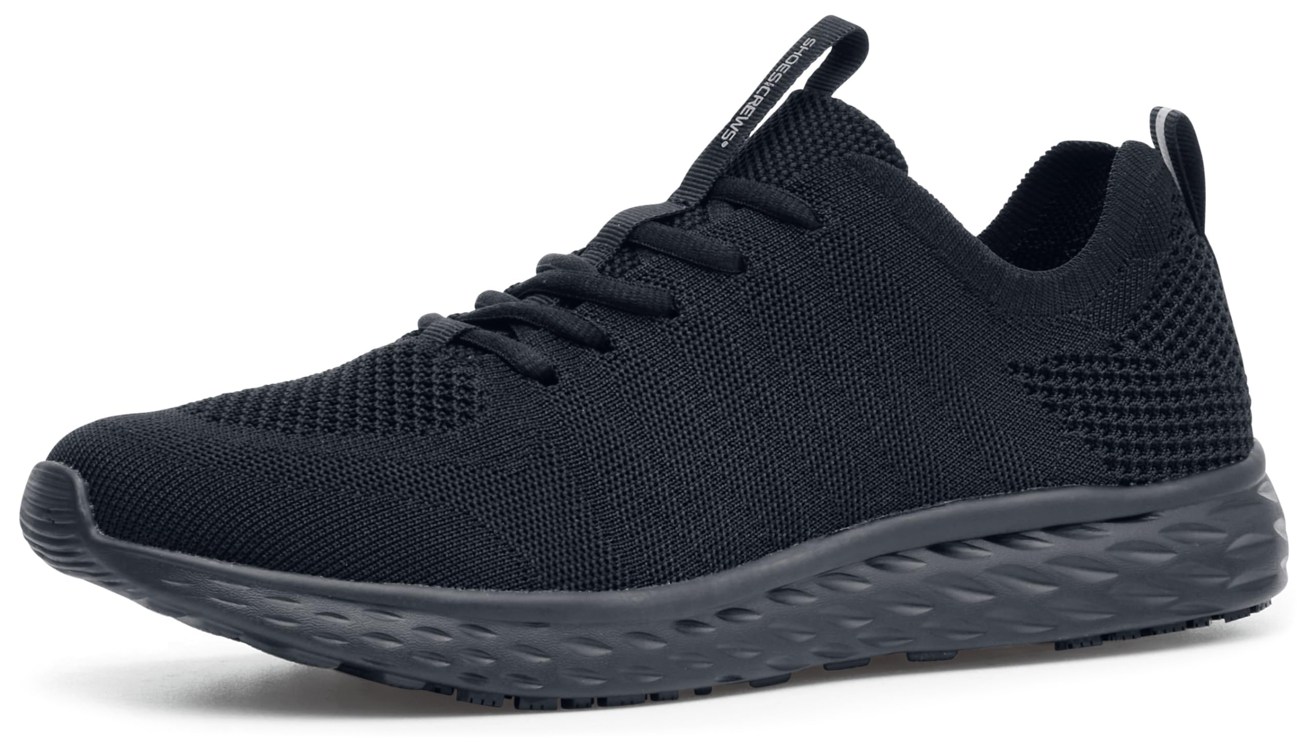Shoes for Crews Everlight Men's Breathable Lightweight Lace-Up Slip Resistant Water Resistant Work Shoes - Black Non-Slip Safety Shoes for Restaurant, Kitchen, Hospital & Construction Workers