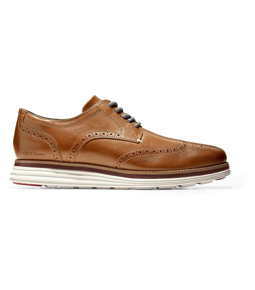 Cole Haan Men's OriginalGrand Wingtip Oxford Shoes - Comfortable Meridian Leather Dress Shoes for Business & Formal Occasions