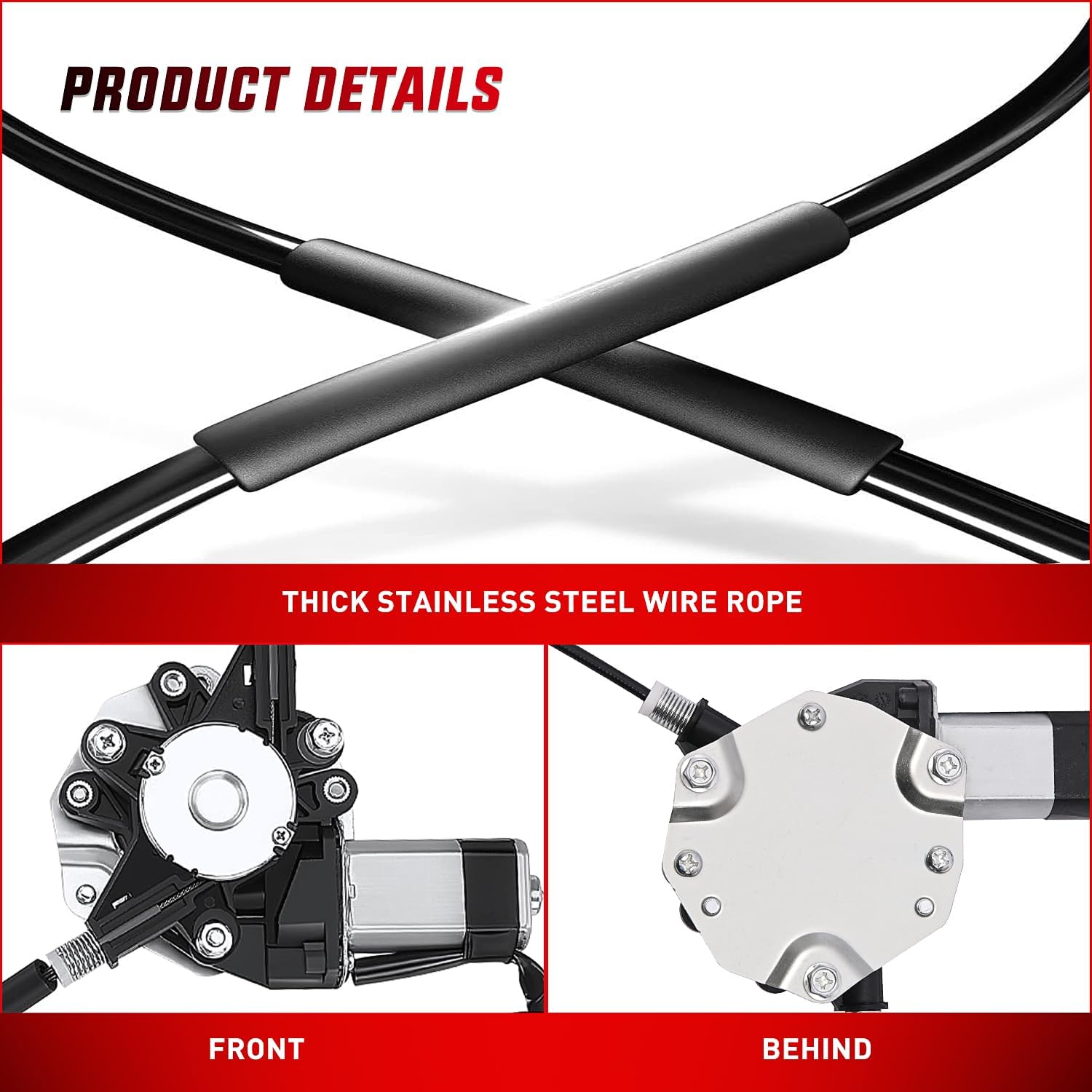 2006-2016 Chevrolet Impala Rear Passenger Side Power Window Regulator Replacement - Compatible with Impala Limited Models - Perfect for DIY Car Repairs & Window Motor Fixes