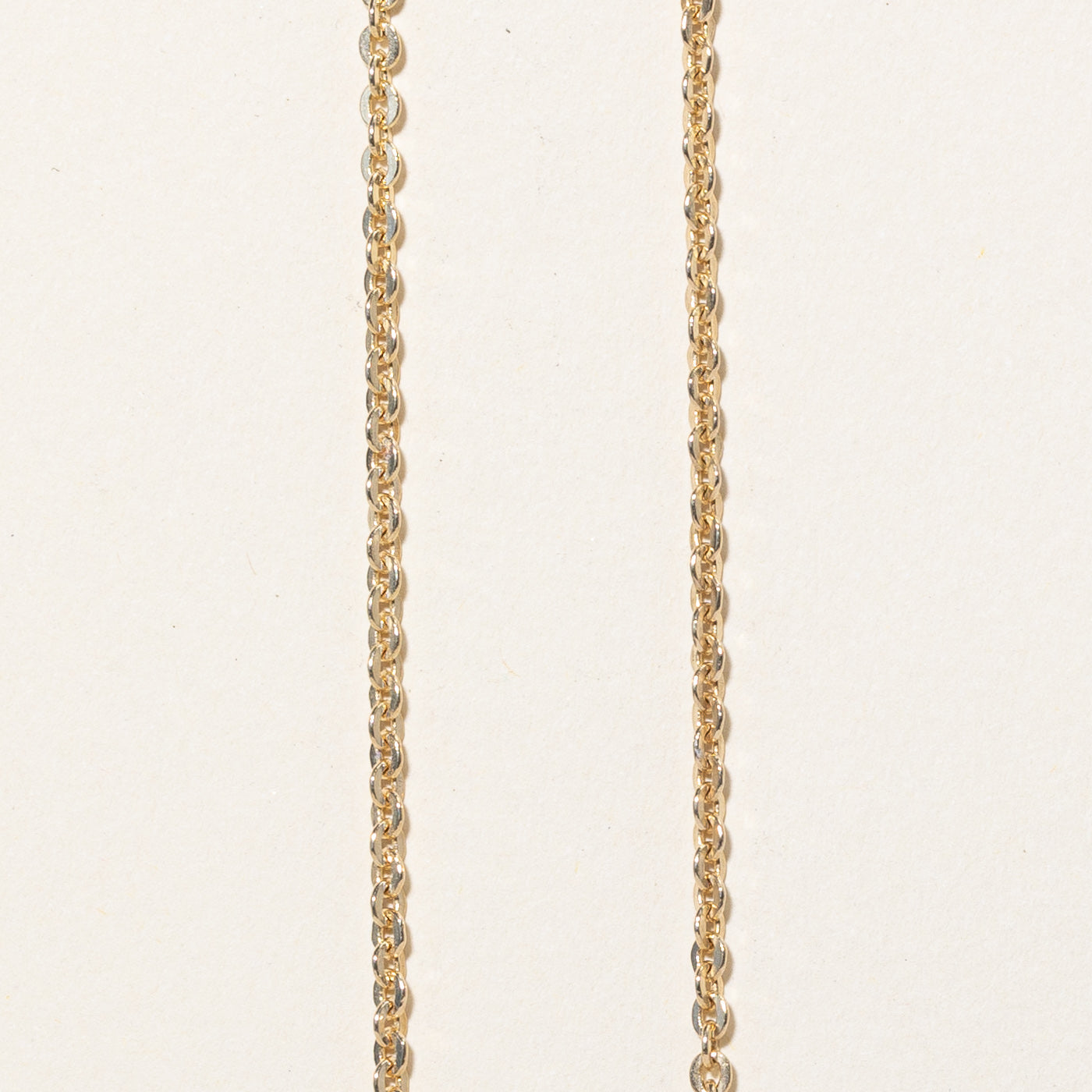 10k Yellow Gold Rolo Link Chain Necklace 18 Inch - Elegant Layering Piece for Women, Perfect for Everyday Wear & Special Occasions