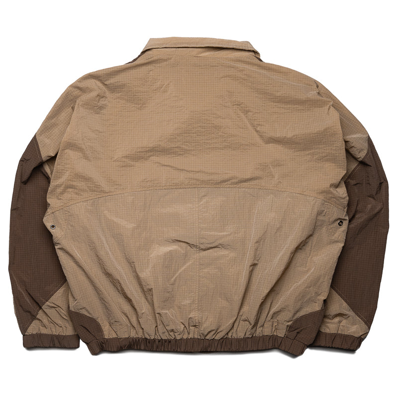 KidSuper Ripstop Windbreaker Jacket for Men & Women - Lightweight Water-Resistant Outdoor Jacket - Perfect for Hiking, Running & Travel (Brown)