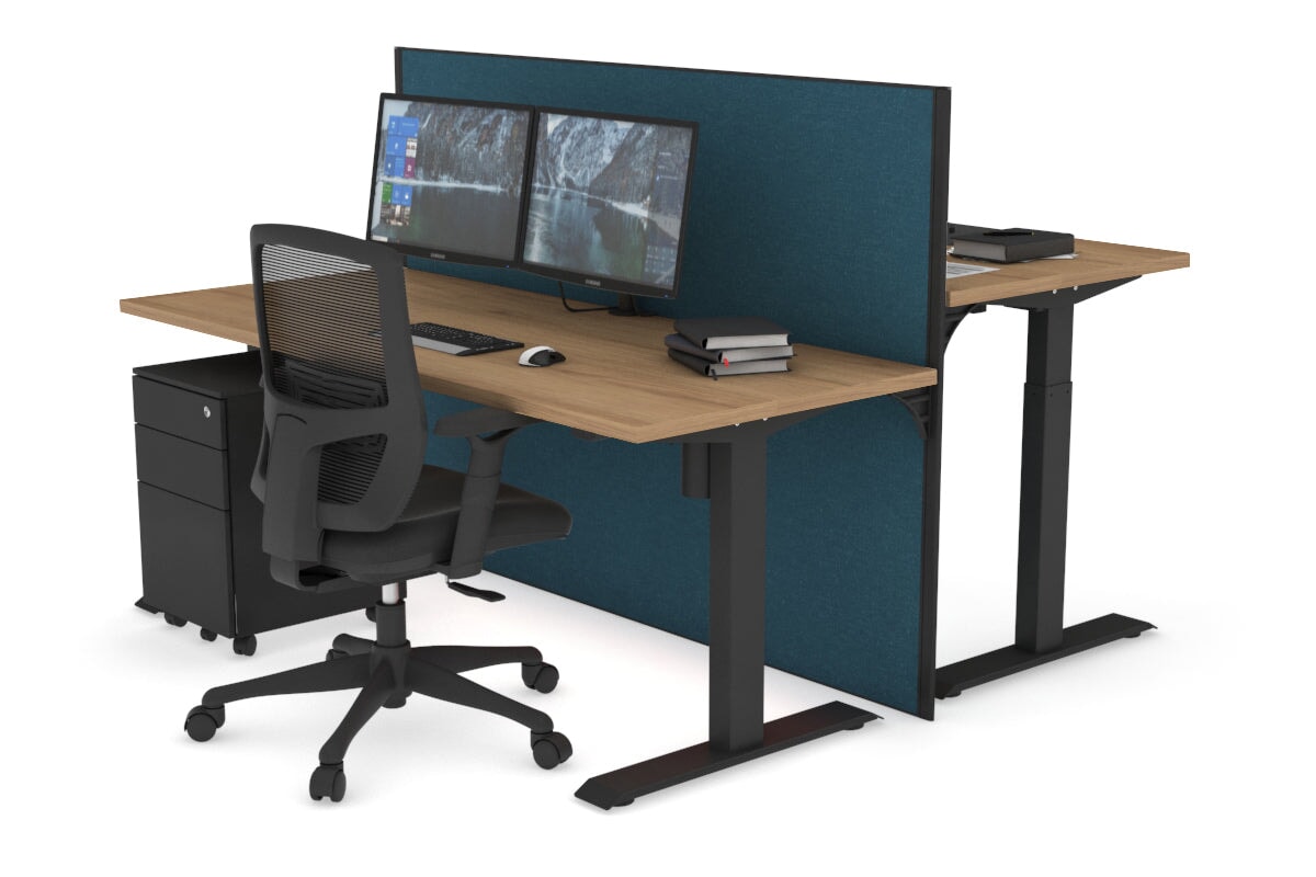 Just Right Height Adjustable 2 Person Workbench [1600L x 700W] - Perfect for Garage, Workshop & Office Workspaces