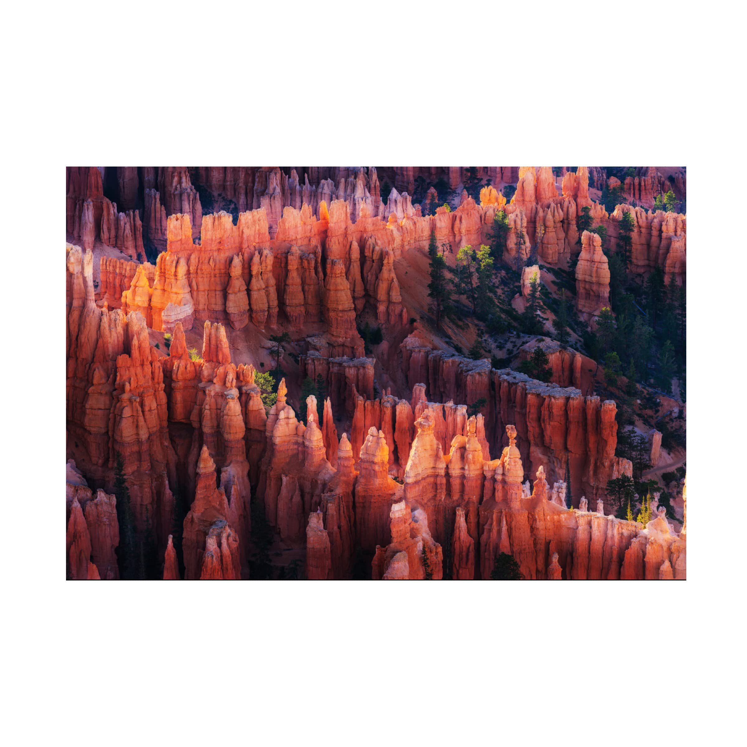 Trademark Fine Art 'Bryce Canyon At Sunset' Canvas Wall Art Print by Austin - Stunning Landscape Painting for Living Room, Bedroom & Office Decor