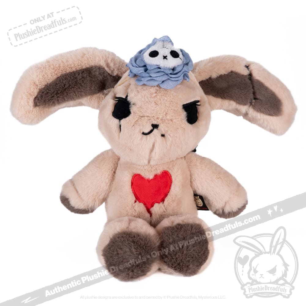 Cute Plush Skeleton Bunny with Flower Crown - Soft Stuffed Animal Toy for Kids, Girls & Boys - Perfect for Halloween Decor, Birthday Gifts & Room Decoration
