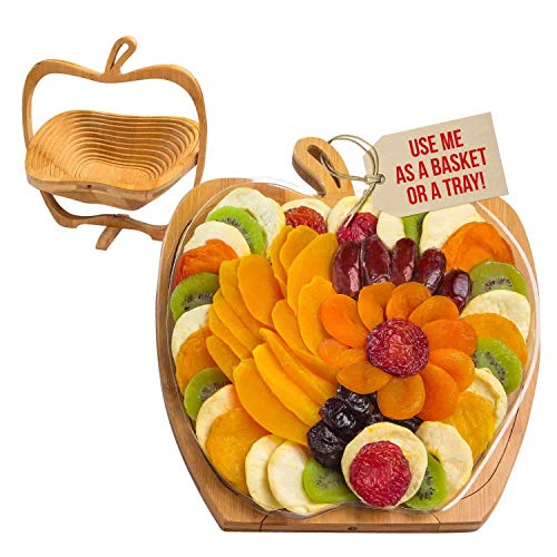 Premium Dried Fruit Gift Basket - Healthy Gourmet Snack Box with Nuts & Chocolate - Holiday Food Tray for Christmas, Birthday, Sympathy, Corporate Gifts - Perfect for Office, Home, Party & Special Occasions - Bonnie & Pop