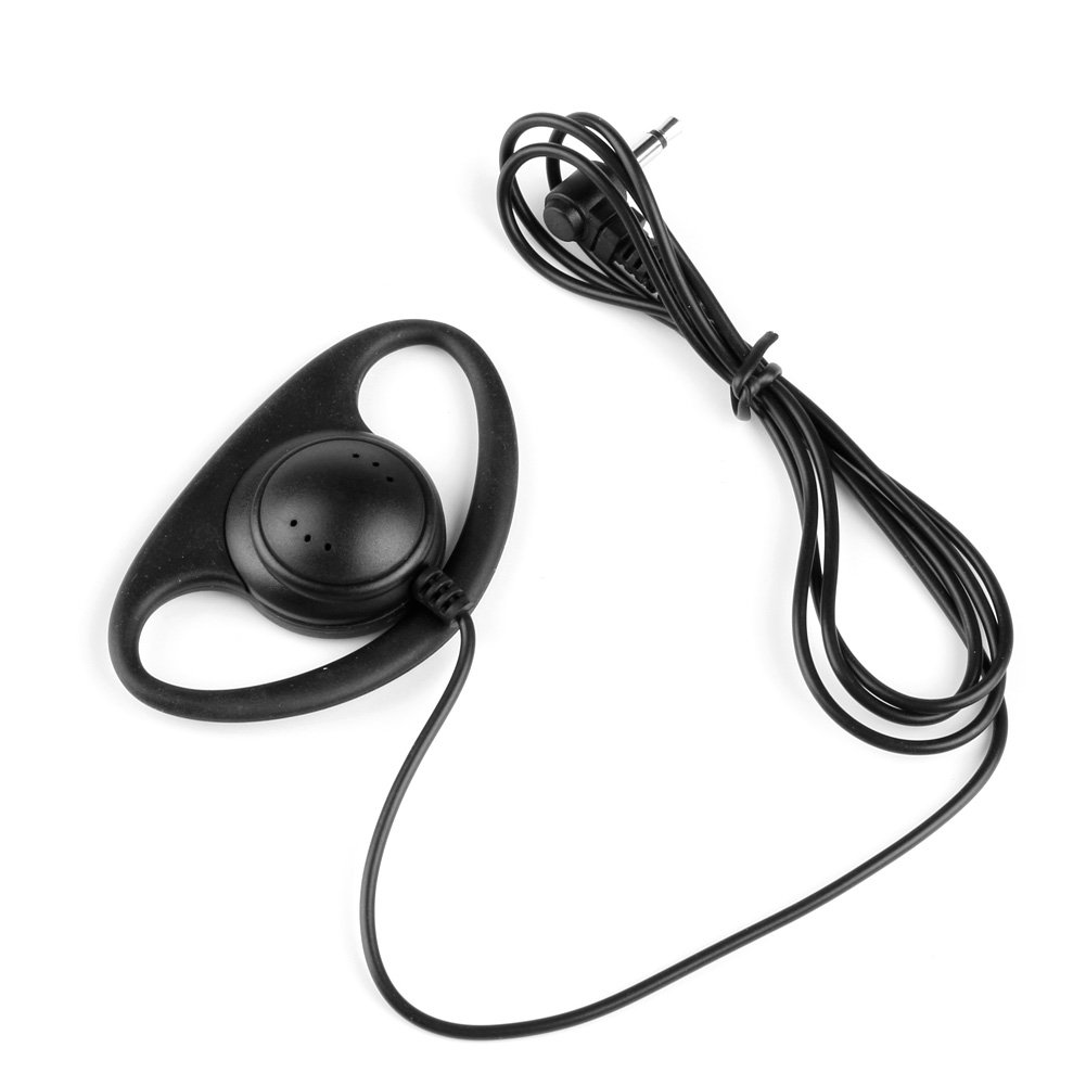 VSILAY 3.5mm D-Shaped Earpiece Headset for Two-Way Radios & Walkie Talkies - Secure Fit, Clear Communication for Construction, Security, and Outdoor Activities