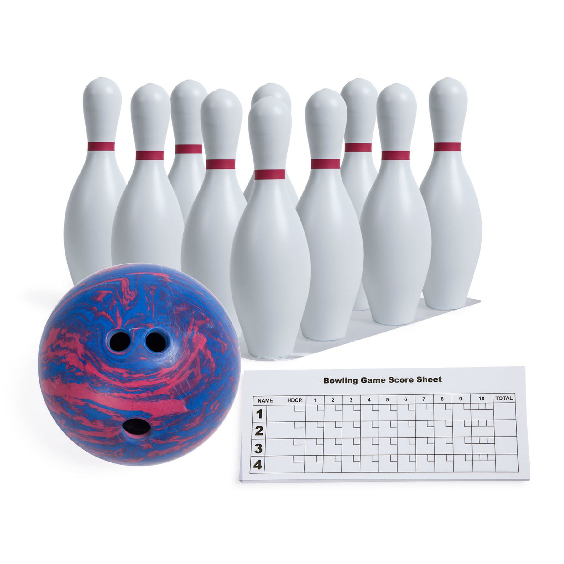 Champion Sports Swirl Bowling Set with Lightweight Ball & Pins - Perfect for Kids, Family Game Night & Indoor/Outdoor Fun