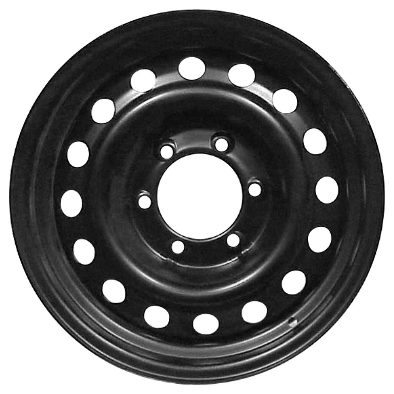 STL69392U45 Black Painted Wheel - 16x7 Inches, 6x139 mm Bolt Pattern, 15mm Offset - FMVSS Compliant for Trucks & SUVs - Perfect for Off-Roading & Daily Commute