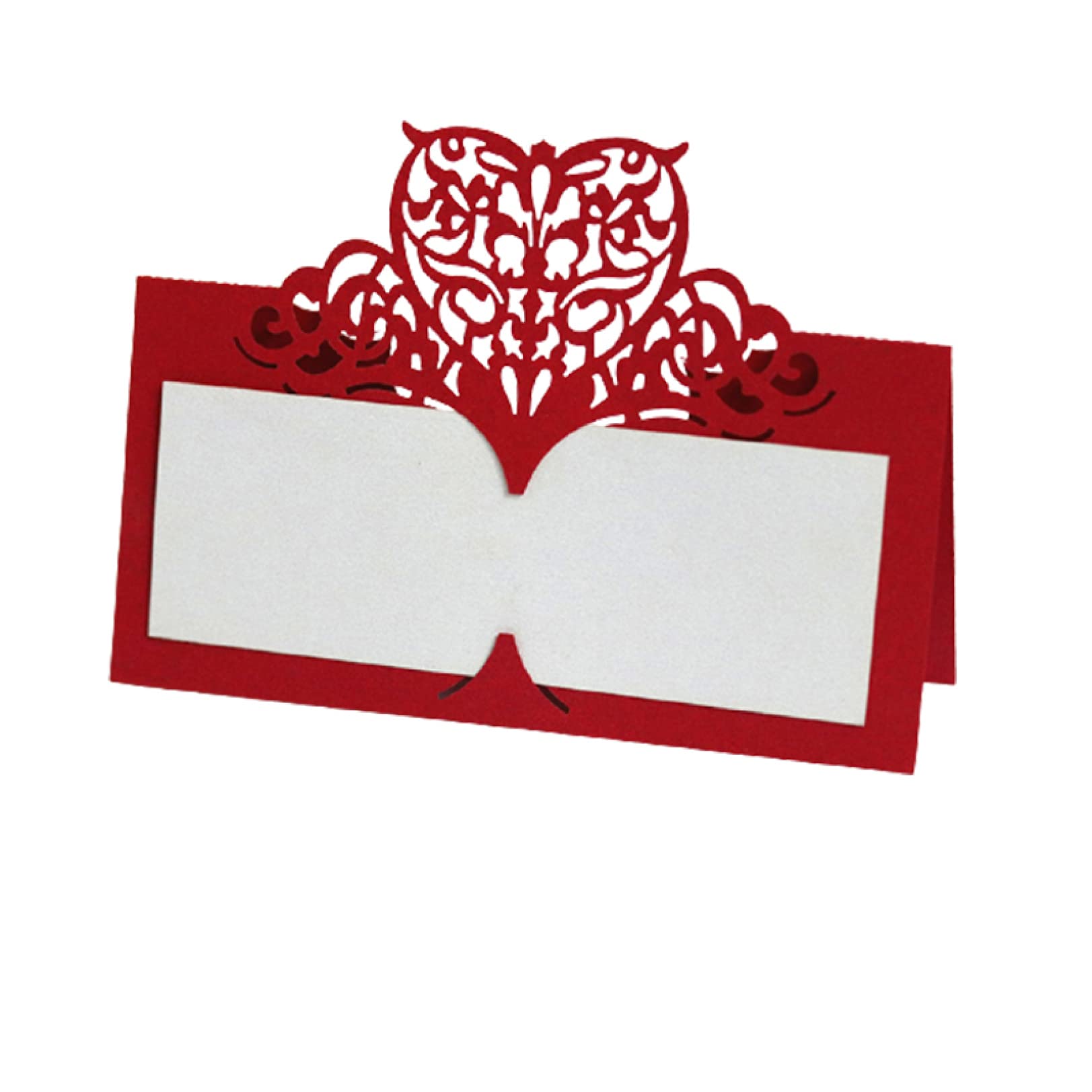 YURASIKU 50/100 Pcs Laser Cut Love Table Name Cards - Elegant Wedding Banquet, Birthday Party Place Cards with Romantic Design | Perfect for Table Setting, Bridal Shower, Anniversary & Special Event Decorations