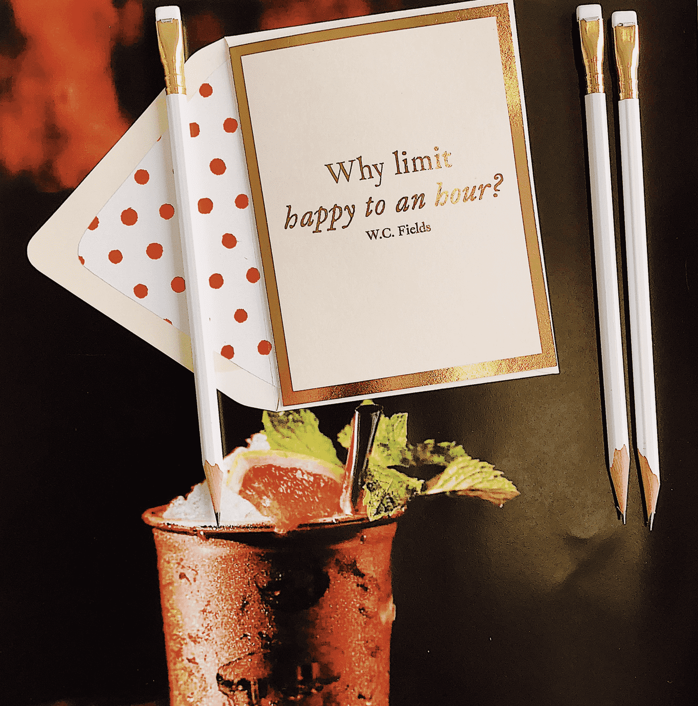 Why Limit Happy to an Hour? - Single Folded Greeting Card or Boxed Set of 8 - Perfect for Birthdays, Anniversaries & Special Occasions