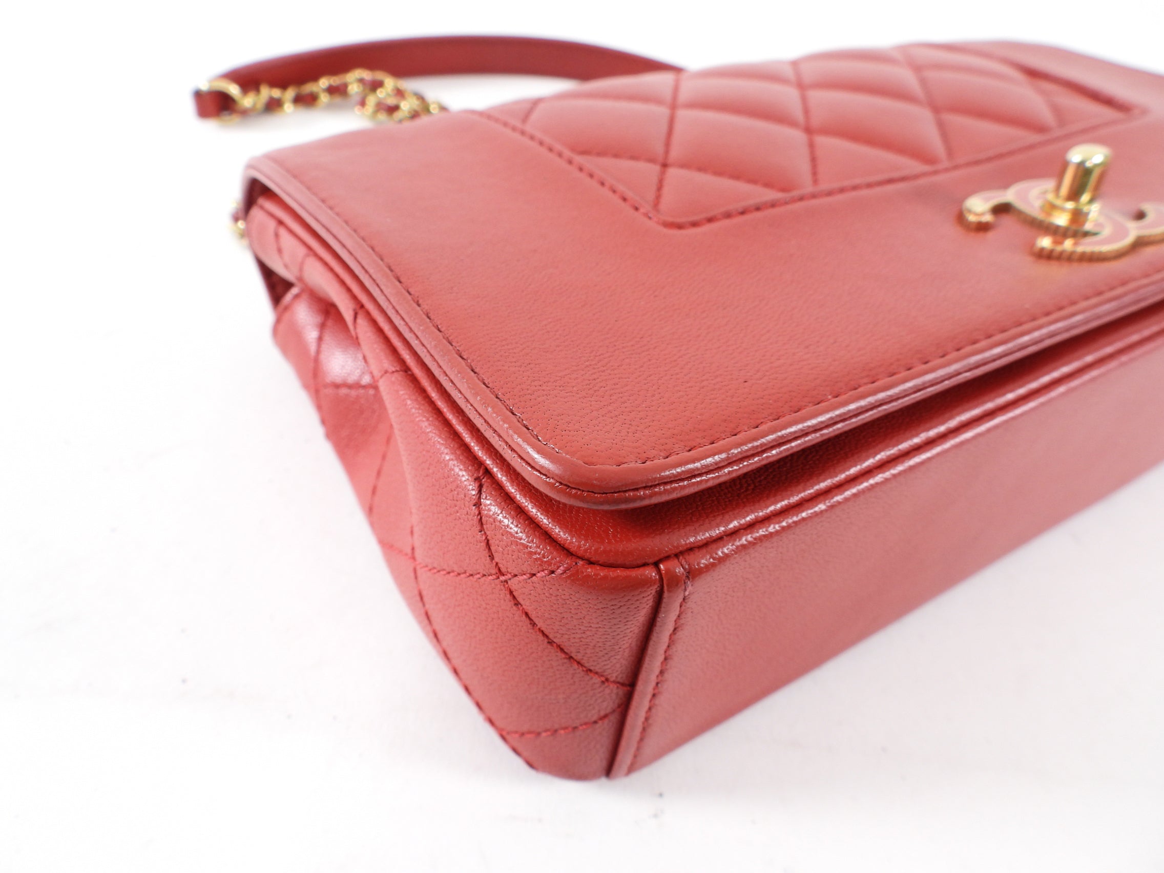 Chanel Red Leather Quilted Mademoiselle Medium Flap Bag with Gold Hardware - Luxury Designer Handbag for Women, Perfect for Parties, Date Nights & Special Occasions
