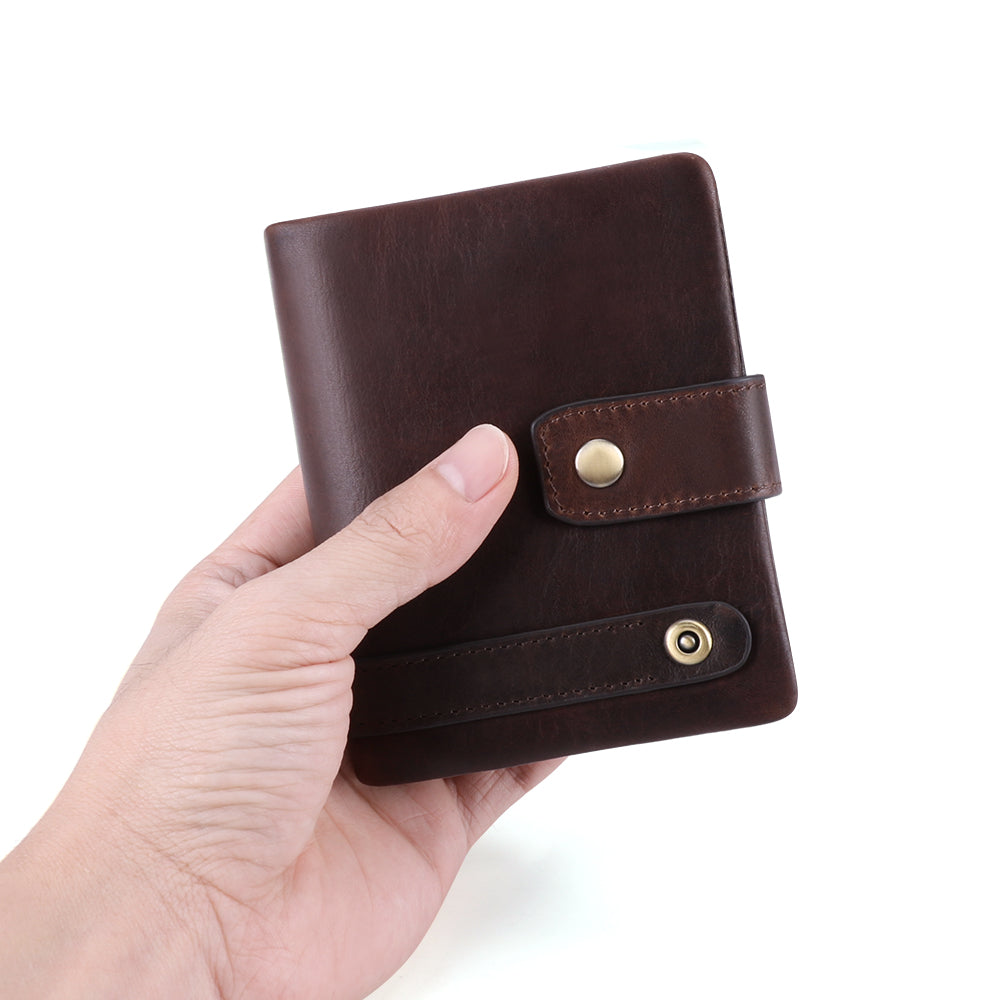 Personalized RFID Blocking Leather Bifold Wallet for Men - Slim Minimalist Design with ID Window & Card Slots - Perfect for Everyday Carry, Travel & Business Use