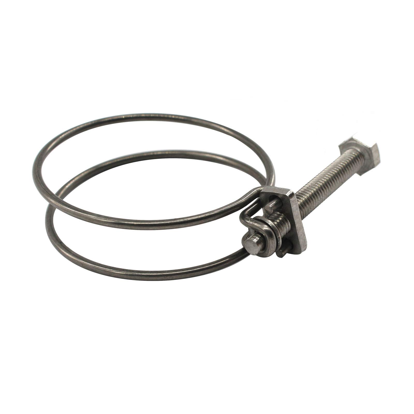6-Pack 26-30mm Stainless Steel Double Wire Hose Clamps - Heavy Duty Pipe Tube Clips for Automotive, Marine, Plumbing & Industrial Applications