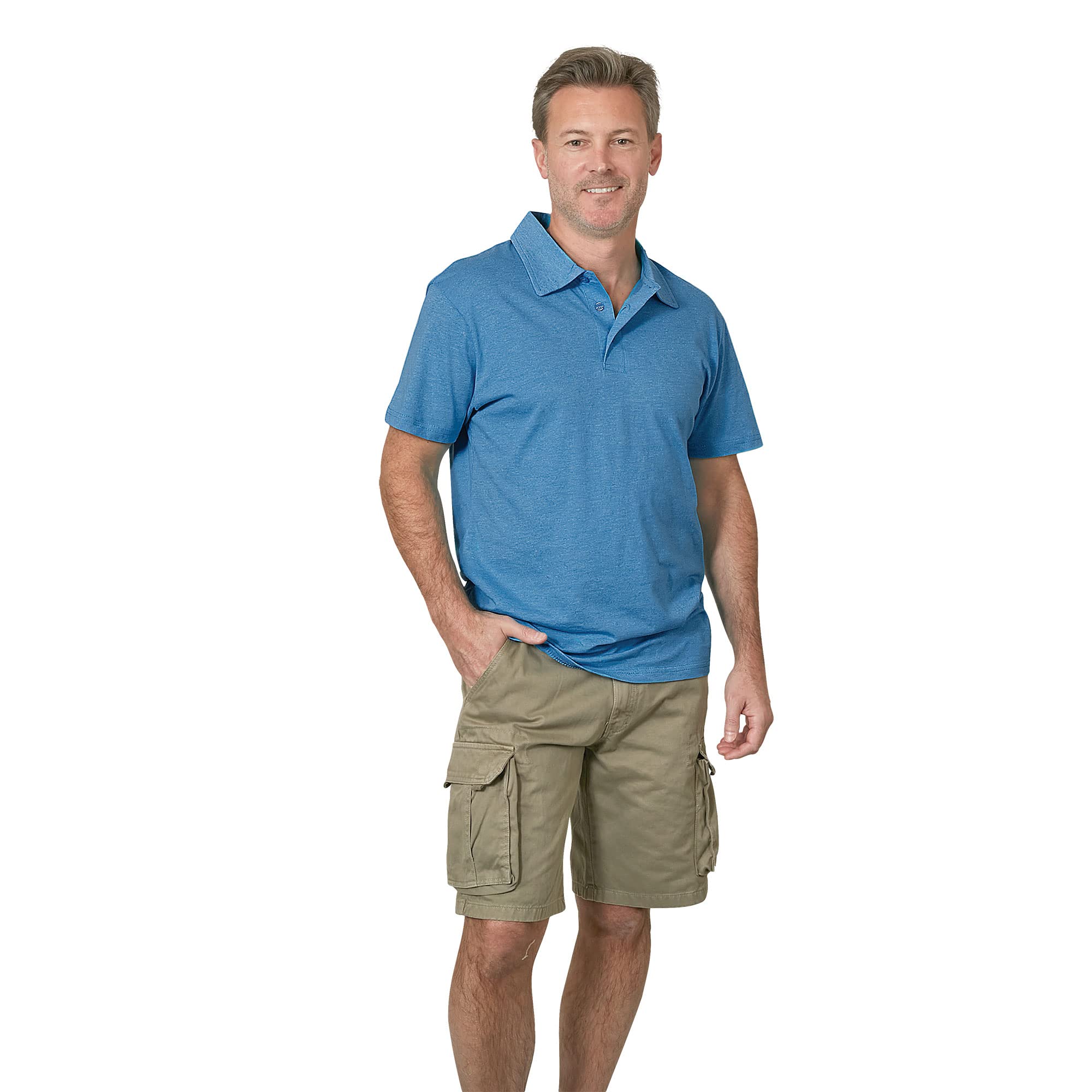 Victory Men's Twill Cargo Shorts - Lightweight Cotton Casual Shorts with Multiple Pockets for Outdoor Hiking, Camping & Summer Travel | Comfortable & Durable