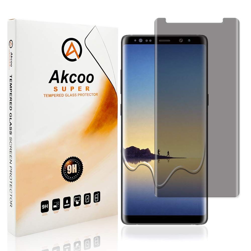 Galaxy Note 8 Privacy Screen Protector - Tempered Glass Full Coverage, Anti-Spy & Scratch Resistant, Edge-to-Edge Protection with Sensitive Touch (Perfect for Office Privacy & Personal Security)