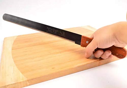 Grizzly® 12 Inch Stainless Steel Bread Knife - Professional Serrated Blade for Slicing Bread, Toast, Cake & Pastry - Ergonomic Wooden Handle - Perfect for Home Baking, Restaurants & Commercial Kitchens