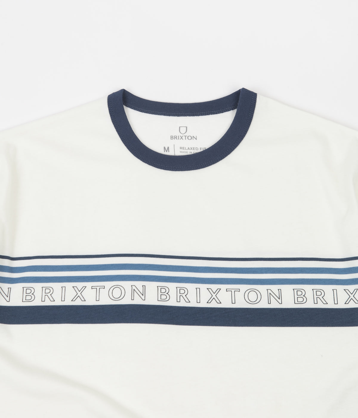 Brixton Hilt Alpha Line T-Shirt - Premium Cotton Crewneck Tee for Men in Off White, Joe Blue & Casa Blanca | Casual Wear, Street Style & Everyday Comfort
