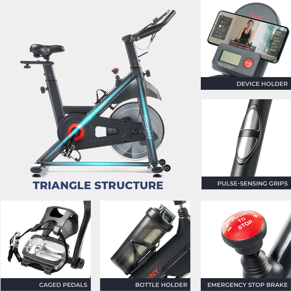 Smart Magnetic Exercise Bike with Bluetooth Connectivity - Perfect for Home Workouts & Indoor Cycling Training