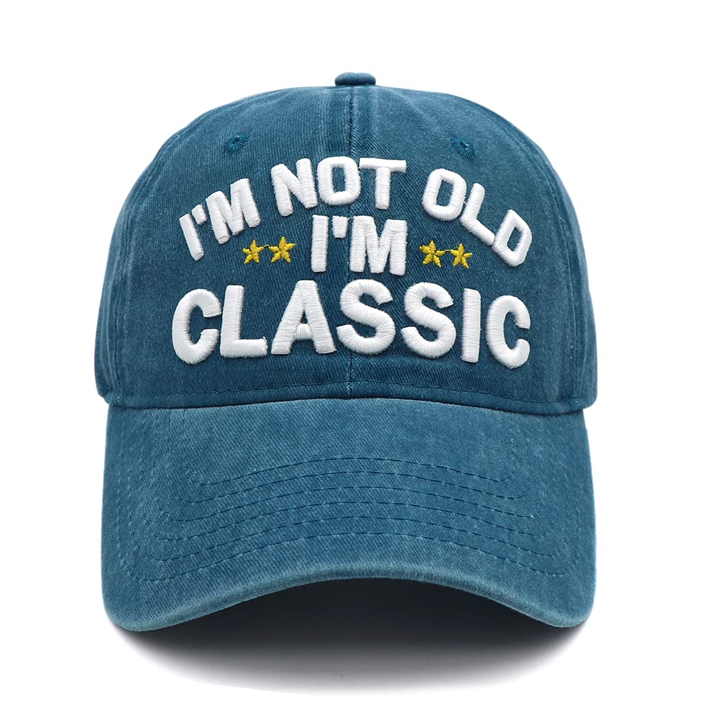 Funny Father's Day & Retirement Gifts for Men - Vintage 'I'm Not Old' Baseball Cap for Elderly Dad, Grandpa - Perfect Birthday Present for Senior Men & Women (Great for Golf, Fishing & Outdoor Activities)