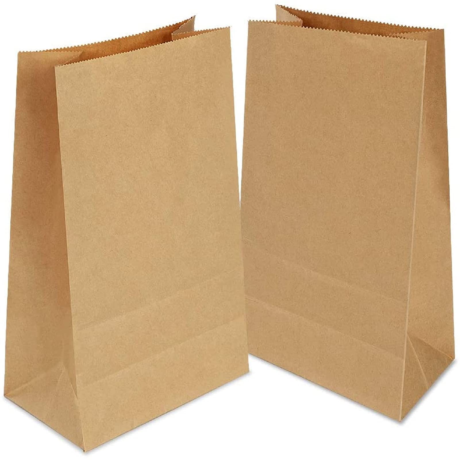 Eco-Friendly Kraft Paper Bags 100-Pack, 13x8x24cm Food-Grade Bags for Bread, Pizza, Sweets, Candies & Bakery - Perfect for Takeout, Party Favors & Gift Packaging